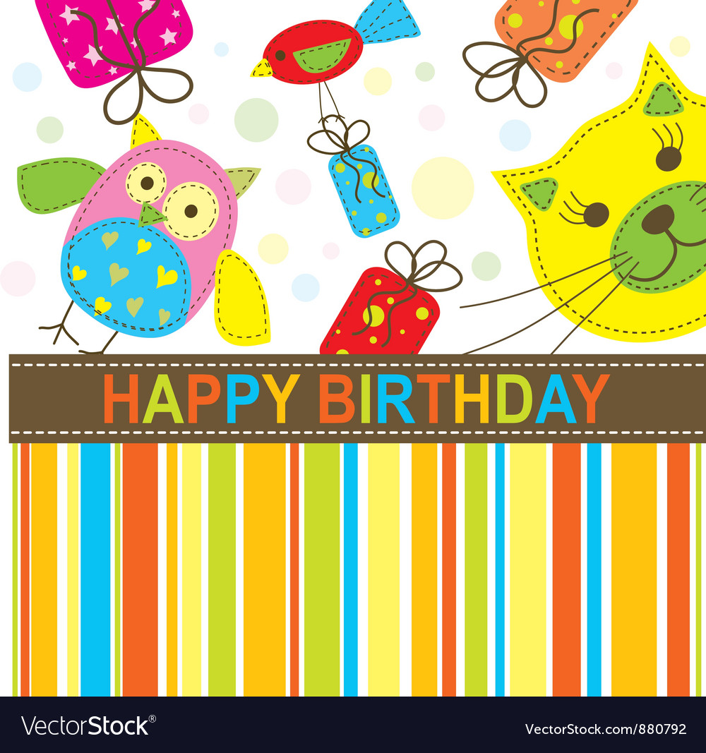 children birthday card royalty free vector image children card
