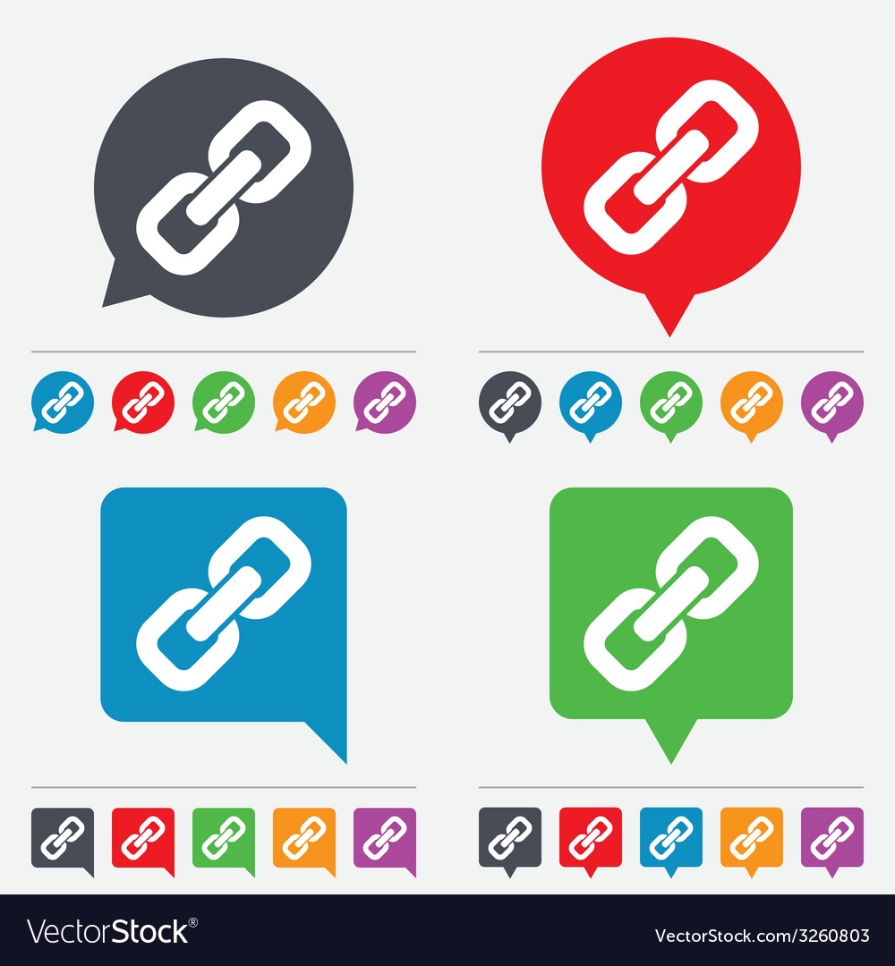 Download Link sign icon Hyperlink symbol Royalty Free Vector Image