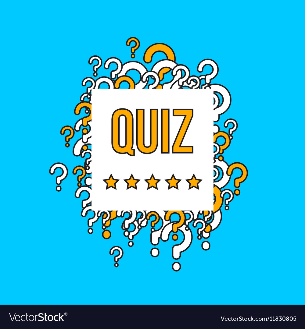 Quiz Test Background With Question Marks Vector Image