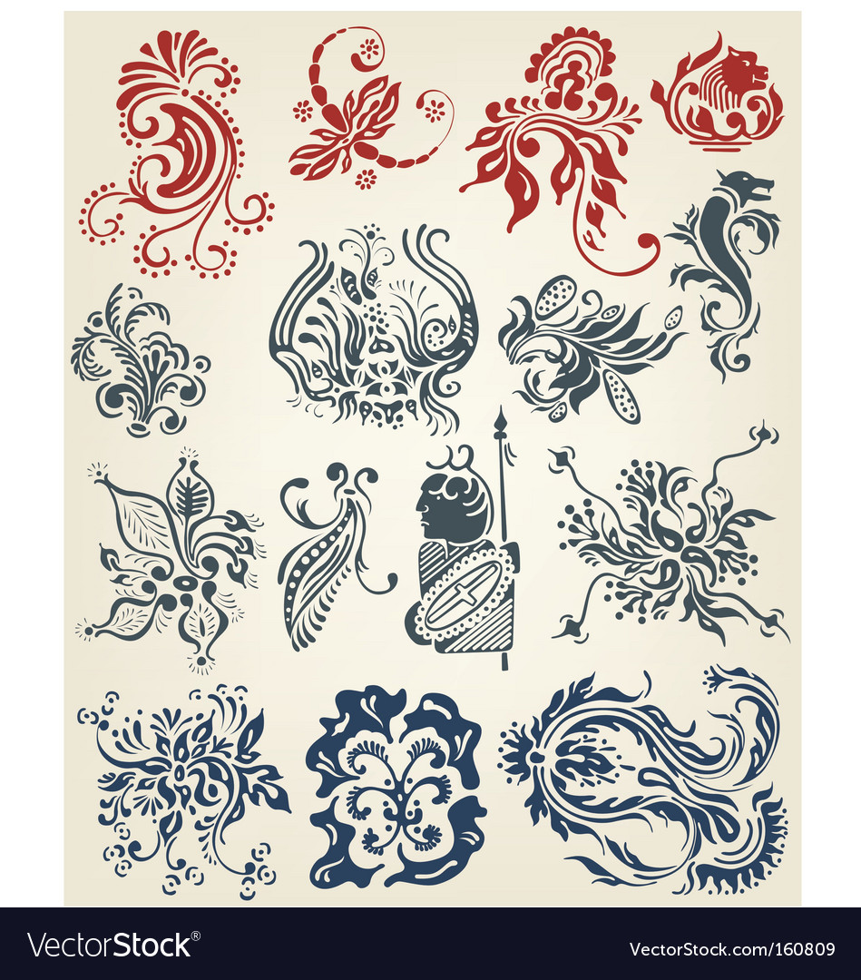 floral tattoo design royalty free vector image floral tattoo design royalty free vector image