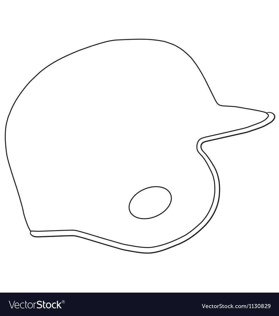 Baseball batting helmet Royalty Free Vector Image