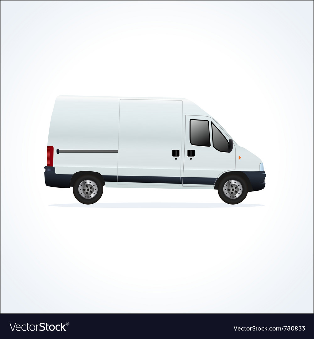 White delivery truck Royalty Free Vector Image White delivery truck Royalty Free Vector Image