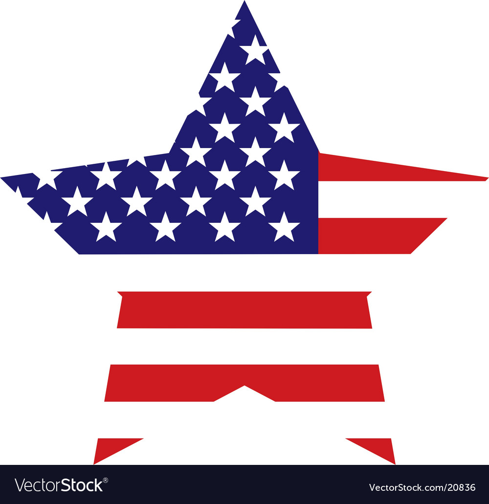 Download American flag star background Royalty Free Vector Image