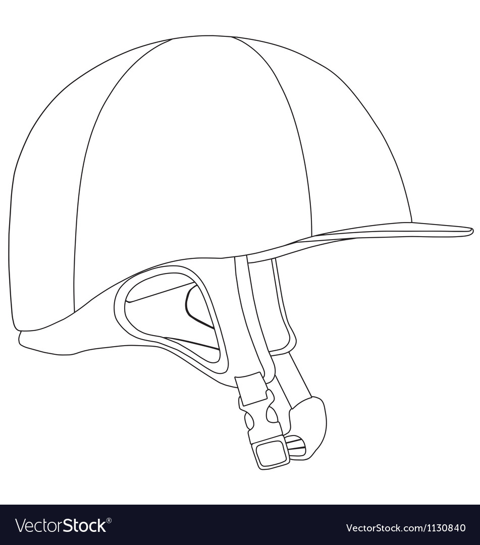 Horse riding helmet Royalty Free Vector Image VectorStock