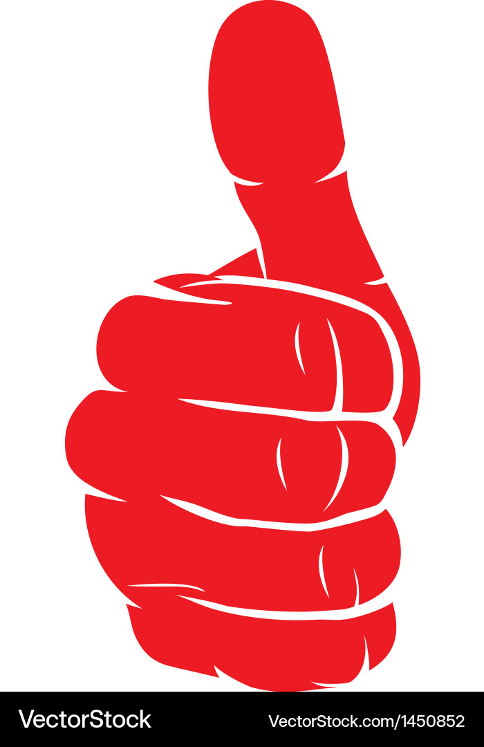 Hand showing thumbs up Royalty Free Vector Image