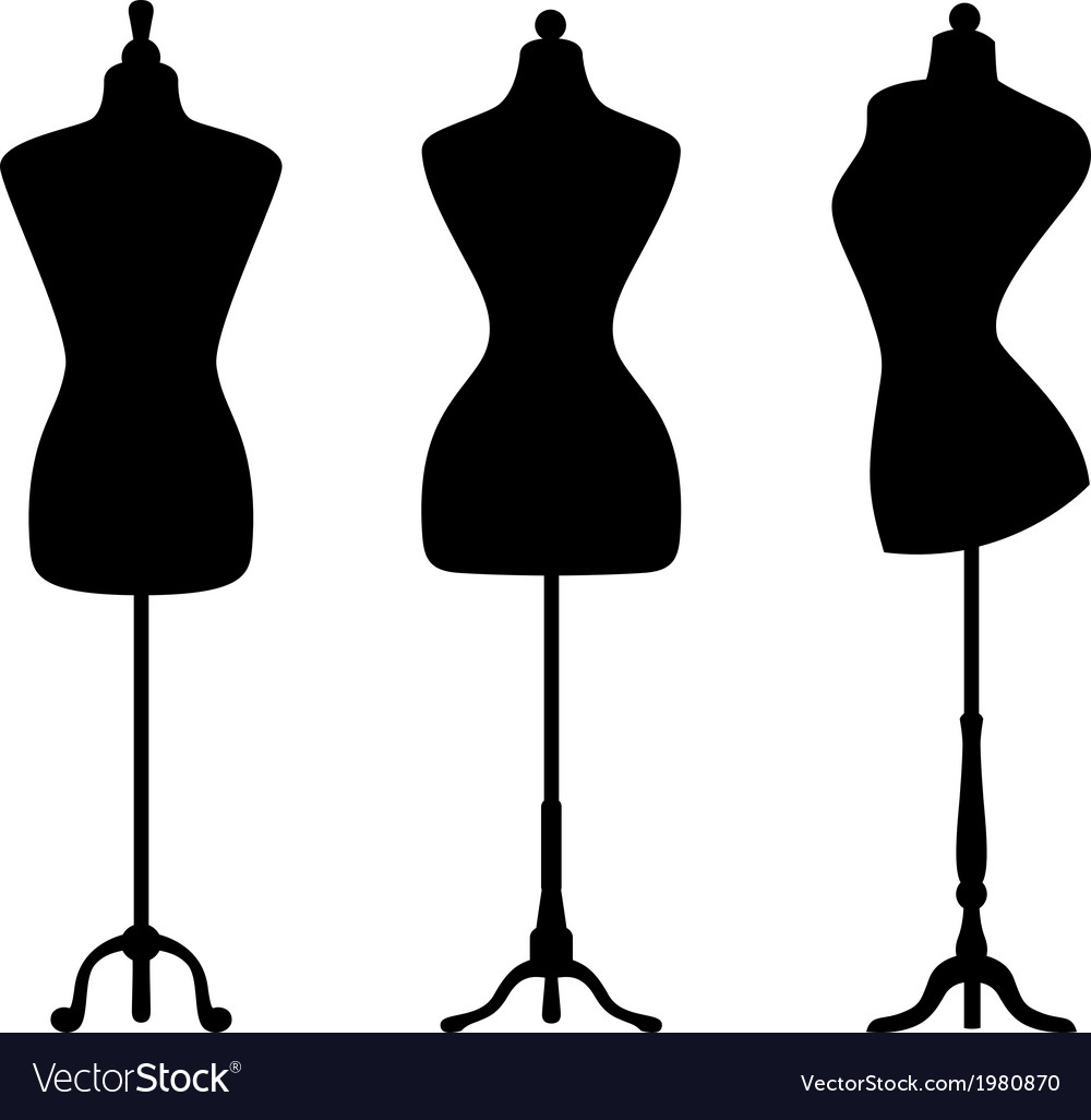 Vintage mannequins Royalty Free Vector Image VectorStock