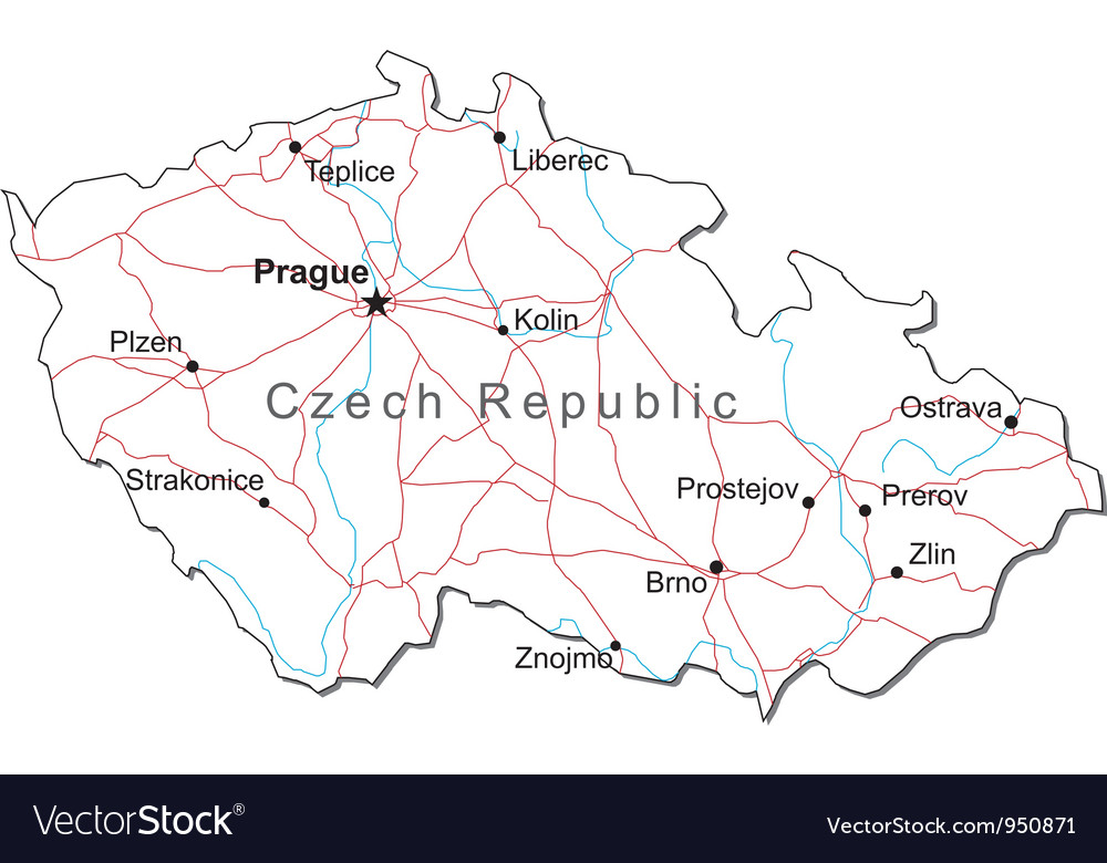 Vector map Prague Czech Republic