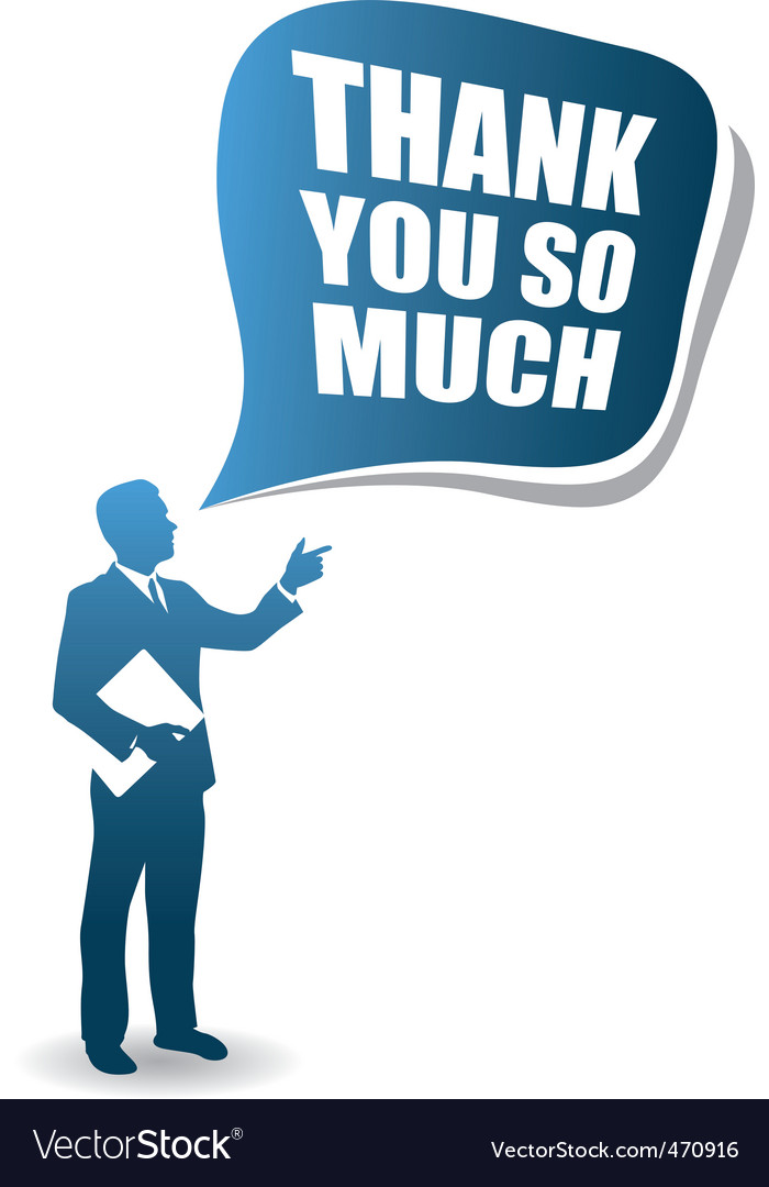 Thank you man Royalty Free Vector Image - VectorStock