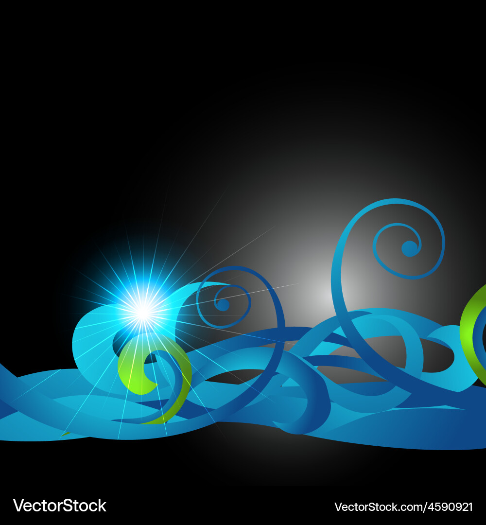Blue florals Royalty Free Vector Image - VectorStock