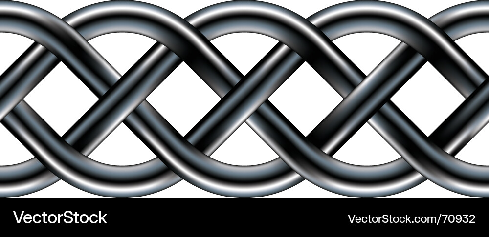 Celtic serpentine rope design Royalty Free Vector Image
