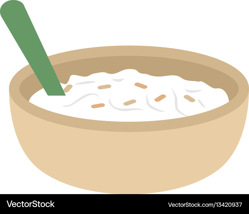 Rice pudding Royalty Free Vector Image VectorStock
