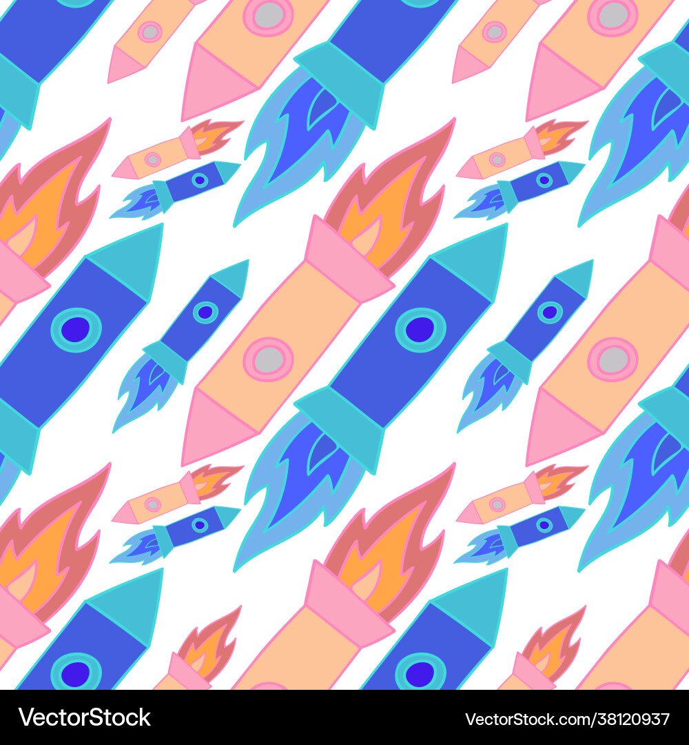 Pattern Spaced Out Colorful Seamless pattern colorful design outer Royalty Free Vector