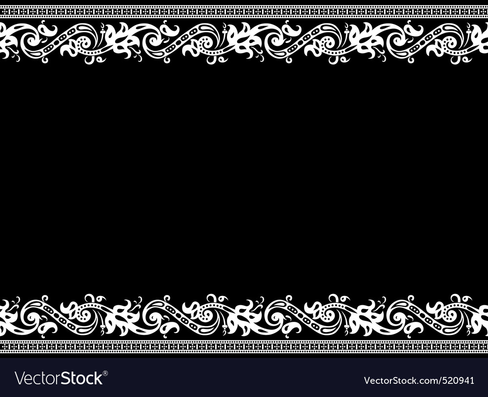 Vector damask frame Royalty Free Vector Image VectorStock