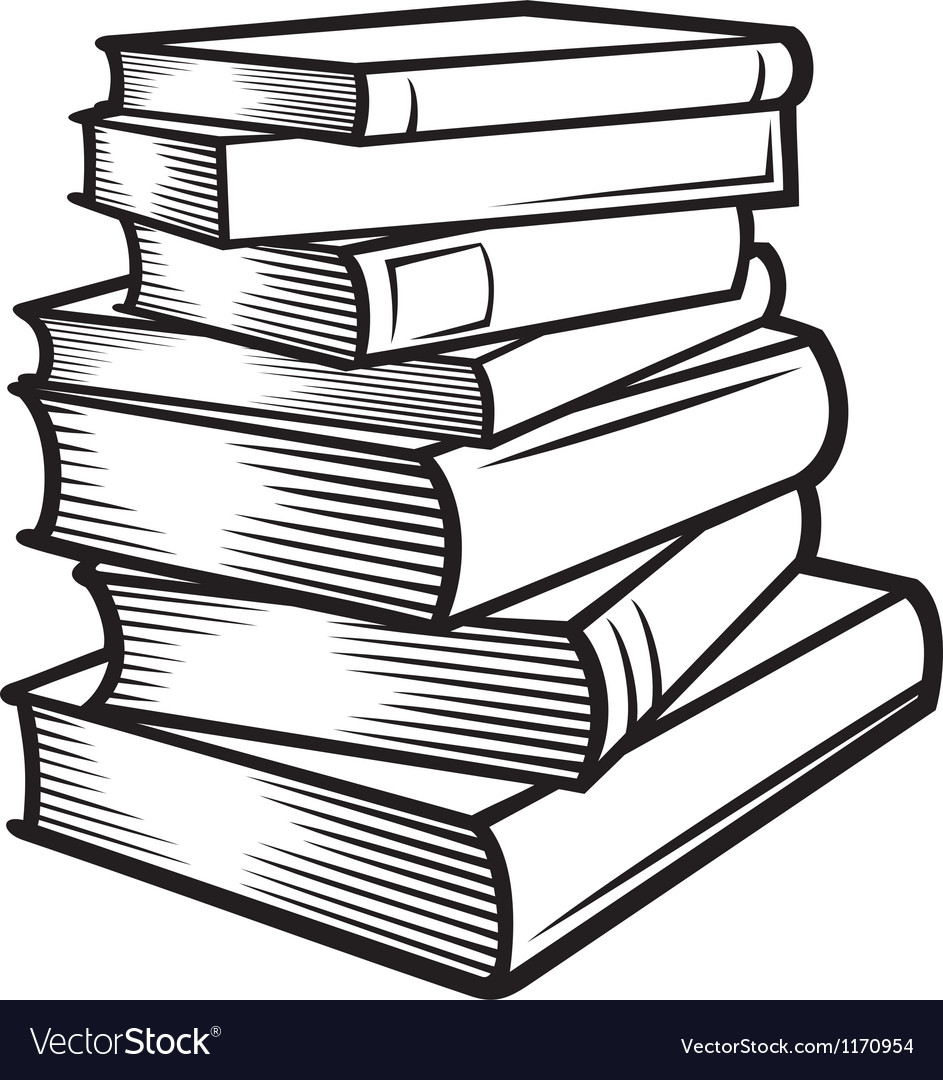 Stack of books Royalty Free Vector Image VectorStock