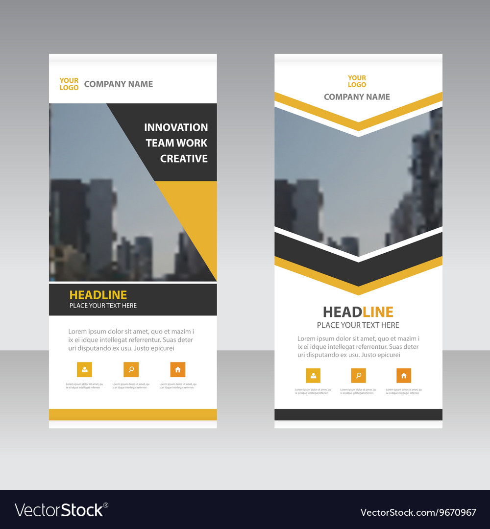 Business Roll Up Banner flat design templates set Royalty 