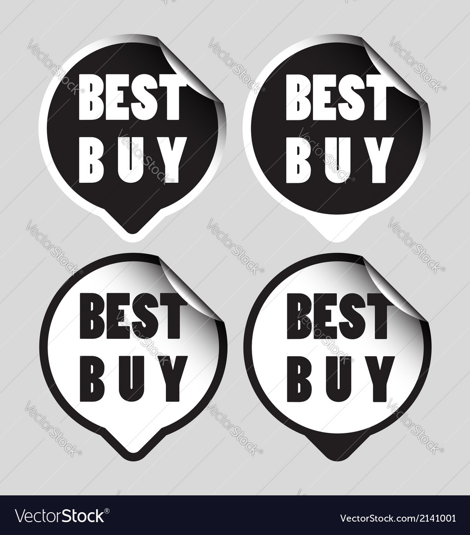 Best buy stickers Royalty Free Vector Image VectorStock