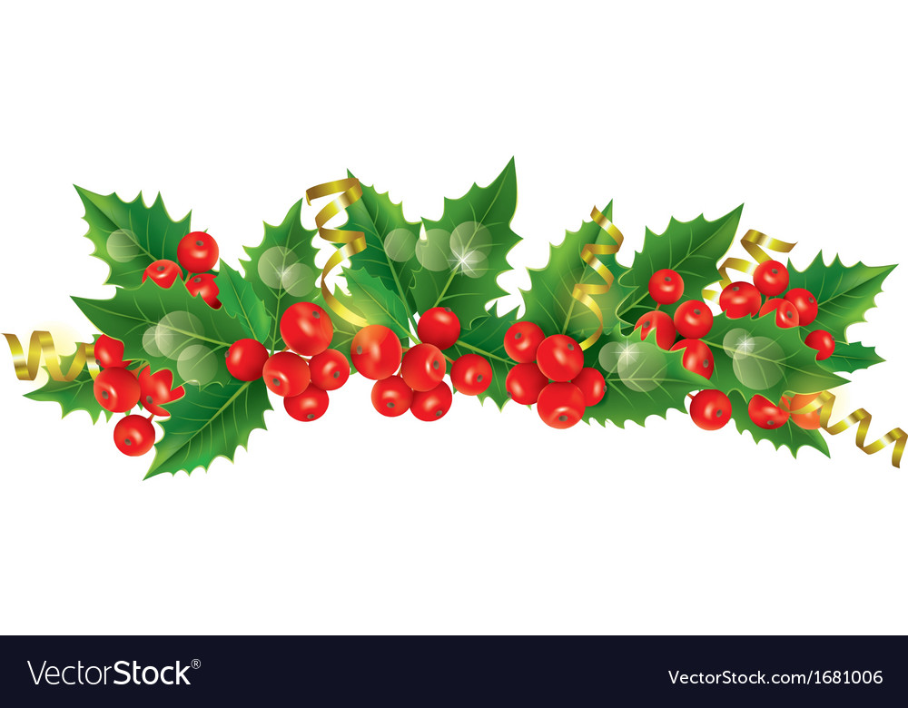 Beautiful Christmas garland Royalty Free Vector Image