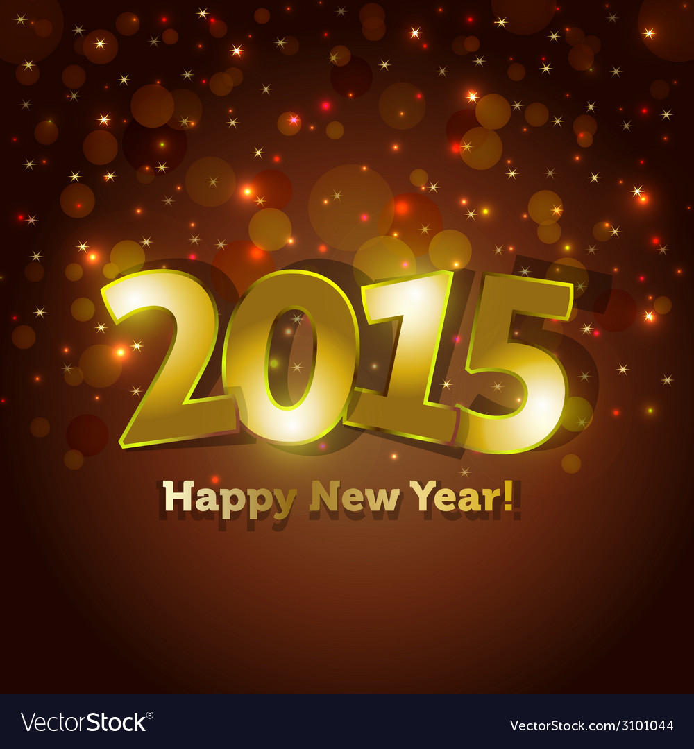 new year golden week 2015 golden 2015 happy new year greeting card vector image new year golden week 2015 golden 2015 happy new year greeting card vector image