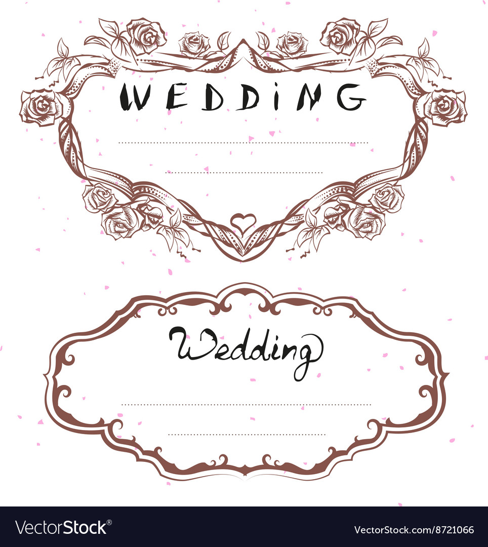 Mr And Mrs Title With Flower Wedding Invitations Template ...