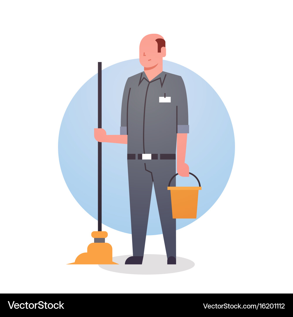 Man cleaner icon cleaning service worker Vector Image