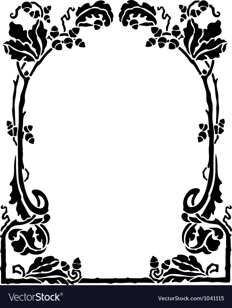 Art nouveau Frame Royalty Free Vector Image VectorStock