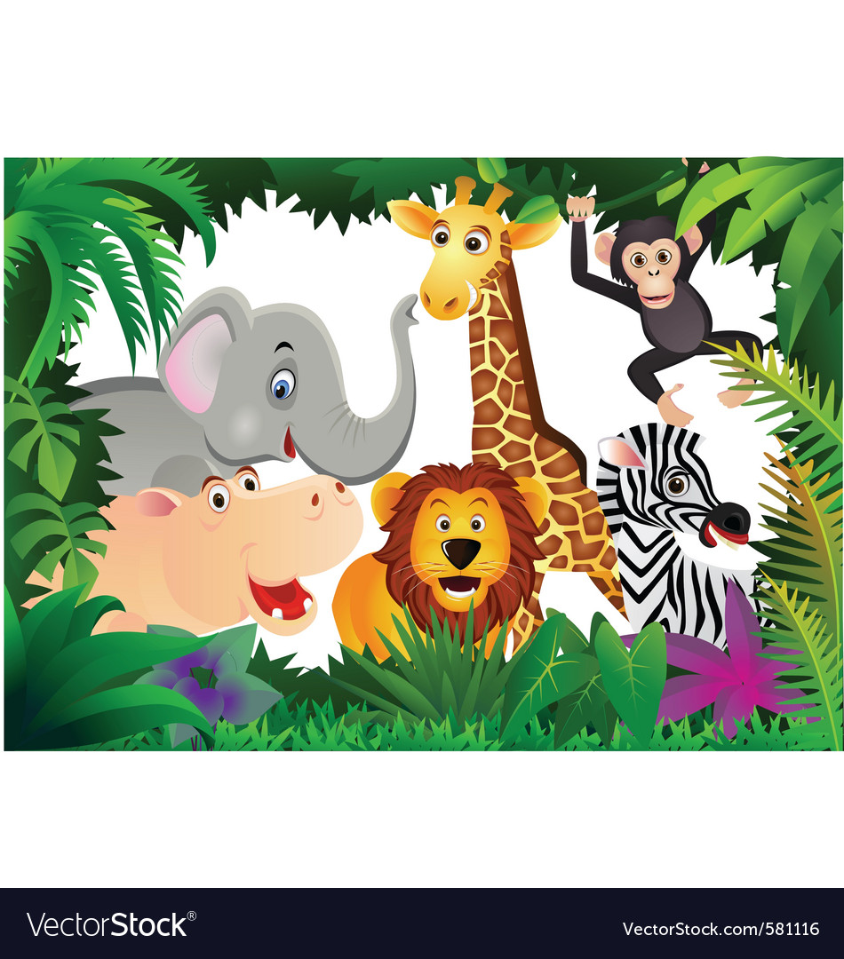 Safari animal cartoon Royalty Free Vector Image