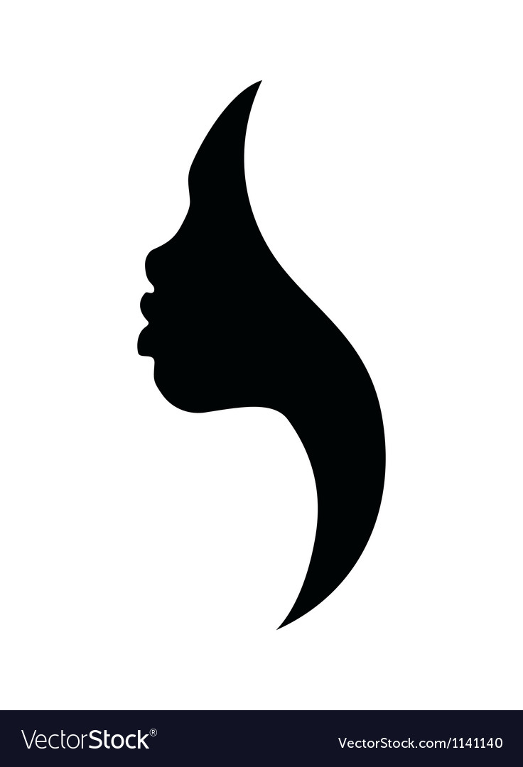 Download African american woman face profile Royalty Free Vector ...
