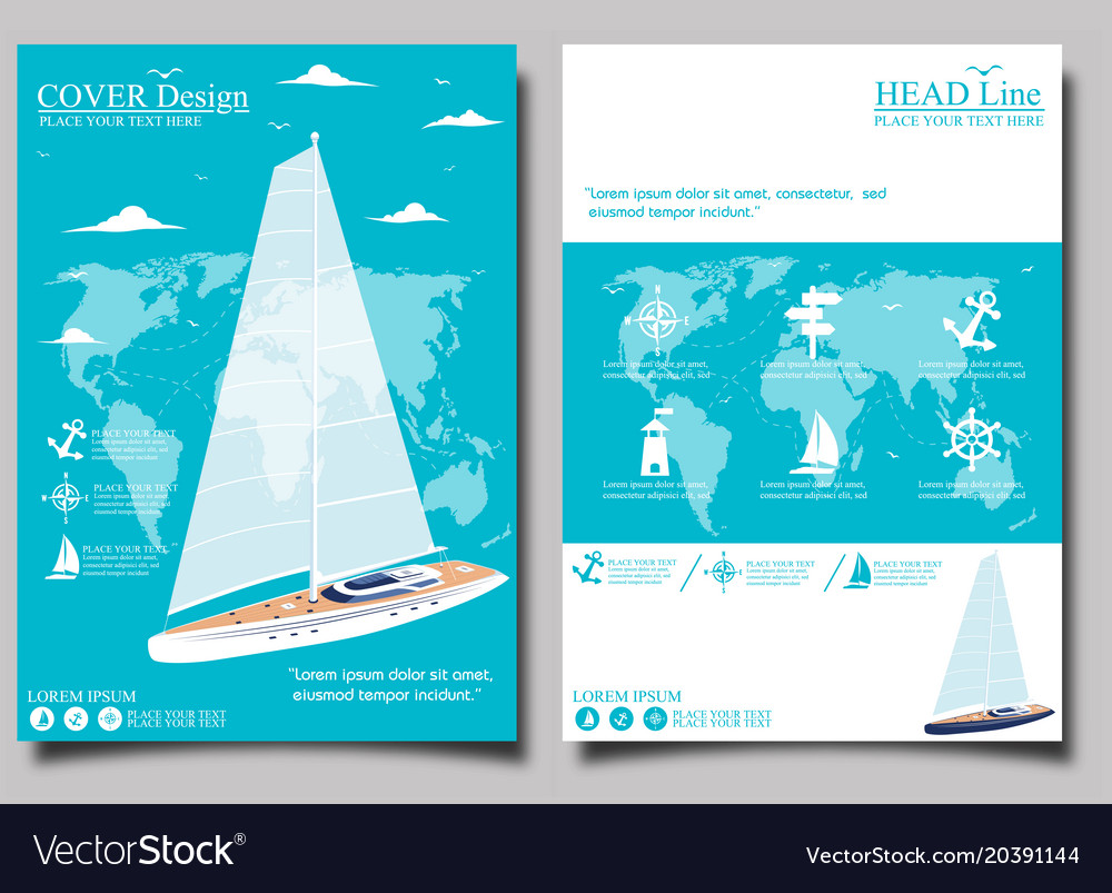 yacht club flyer design with sail boat royalty free vector model yacht club flyer