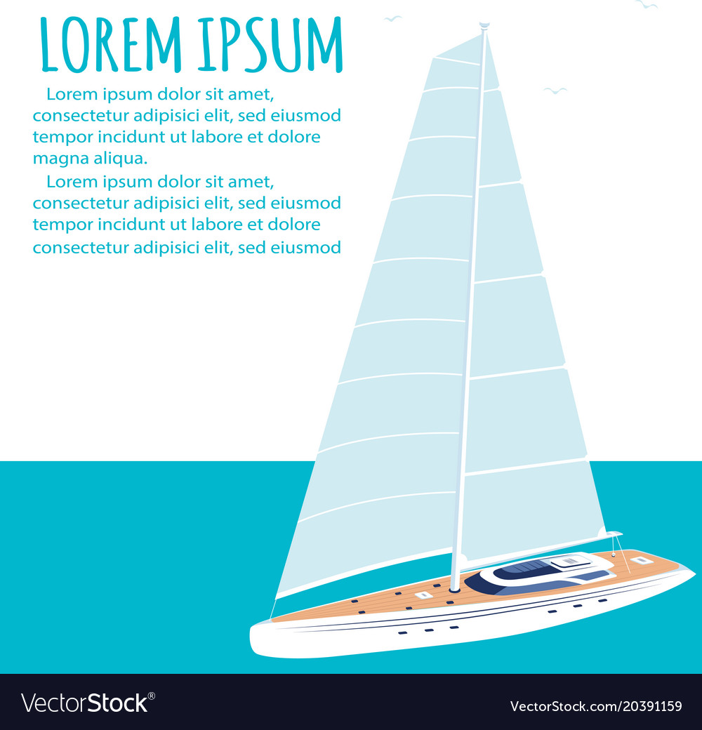 yacht club flyer design with sail boat royalty free vector model yacht club flyer