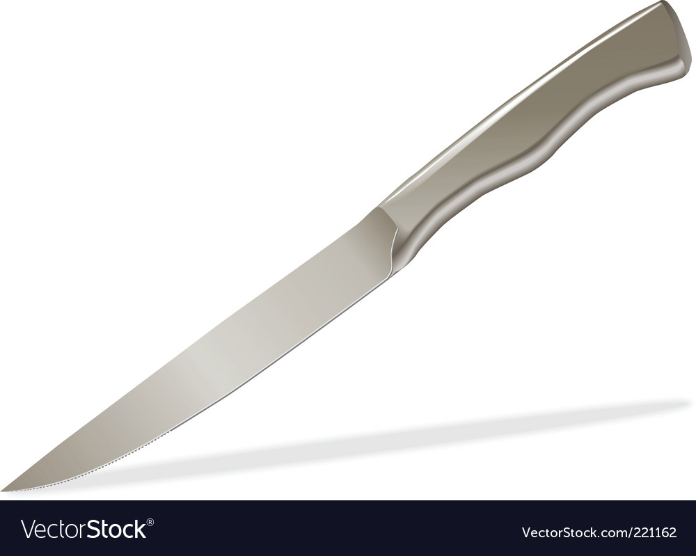 Kitchen steak knife Royalty Free Vector Image VectorStock