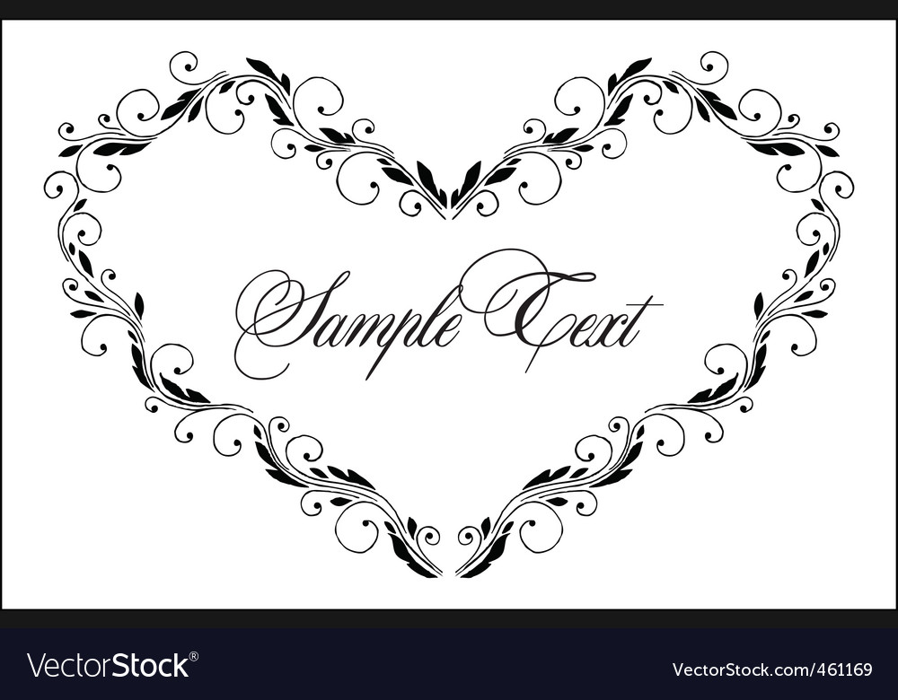 Download Vintage heart frame Royalty Free Vector Image - VectorStock