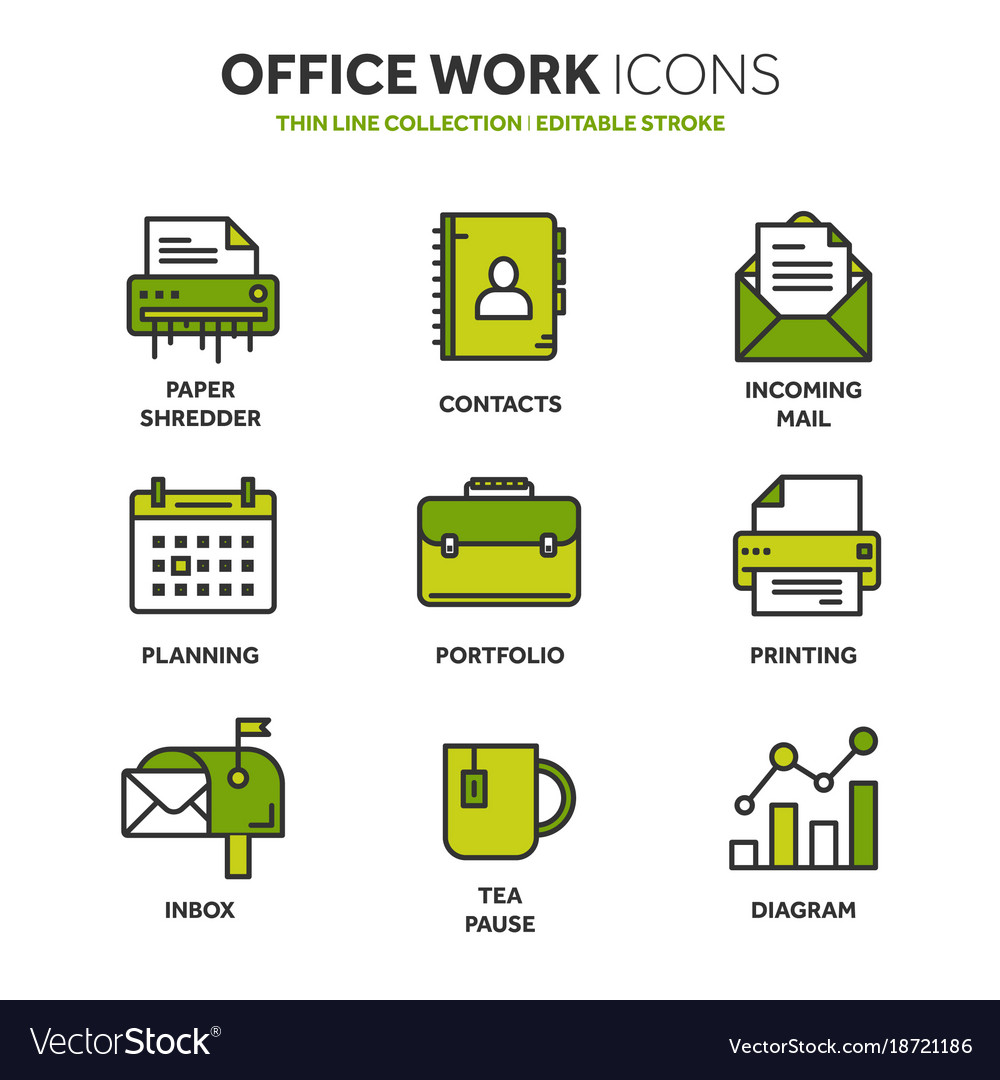 Business And Office Work Doents Paperwork Vector Image Business And Office Work Doents Paperwork Vector Image