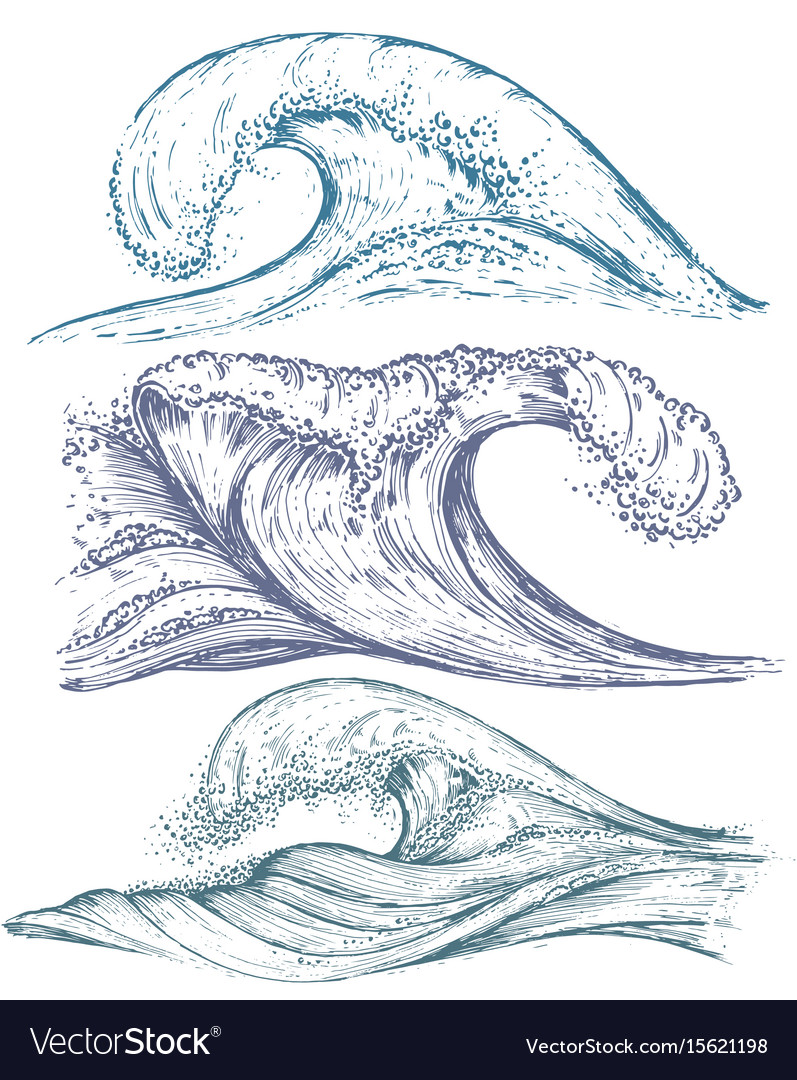 drawing of ocean waves drawing of ocean waves