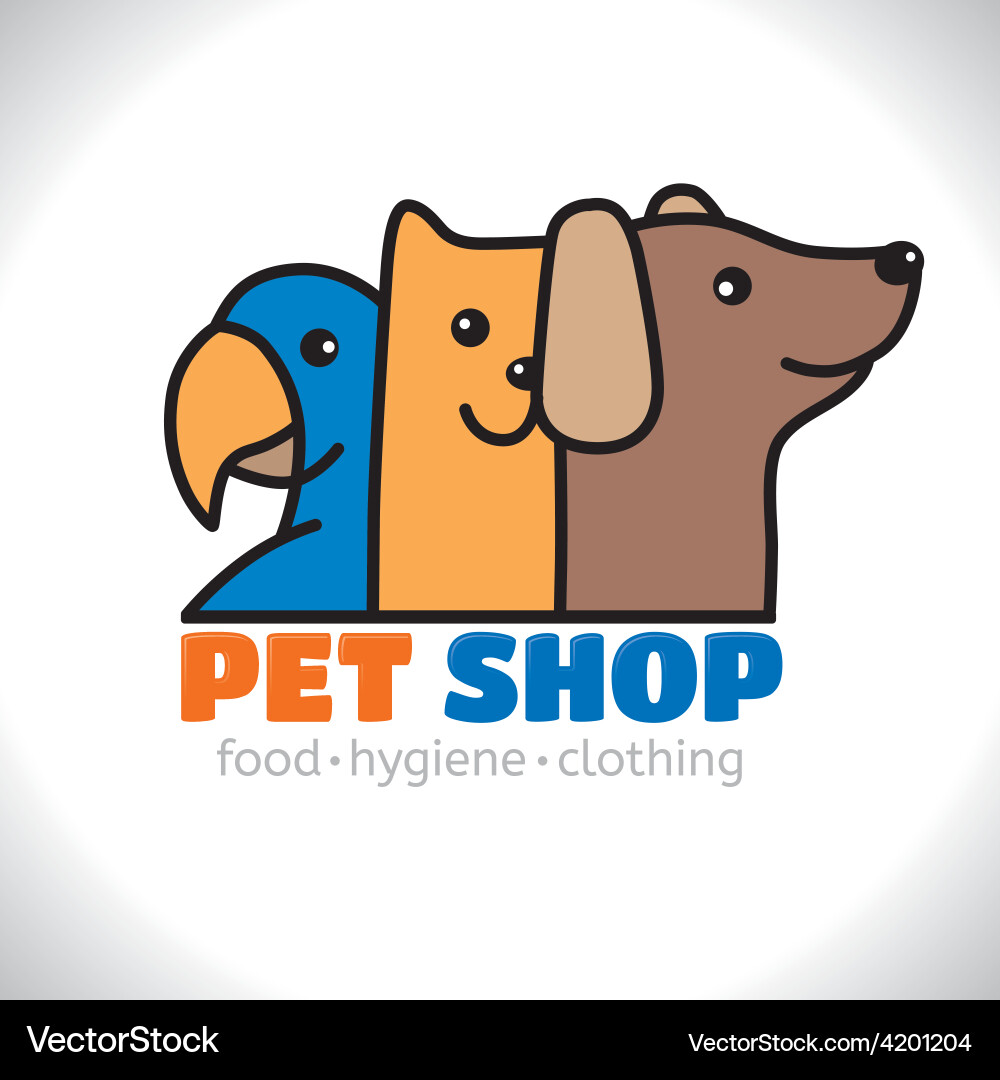 Logo shop pet Royalty Free Vector Image VectorStock