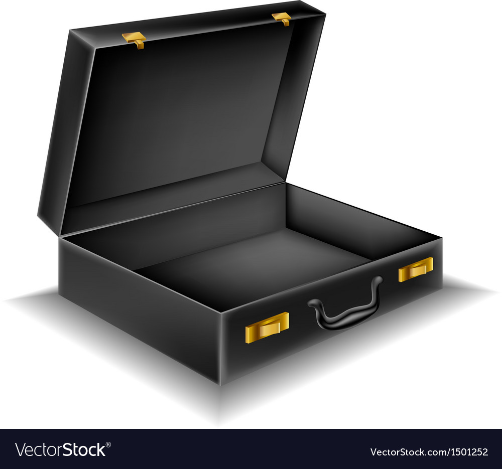 Open briefcase Royalty Free Vector Image VectorStock