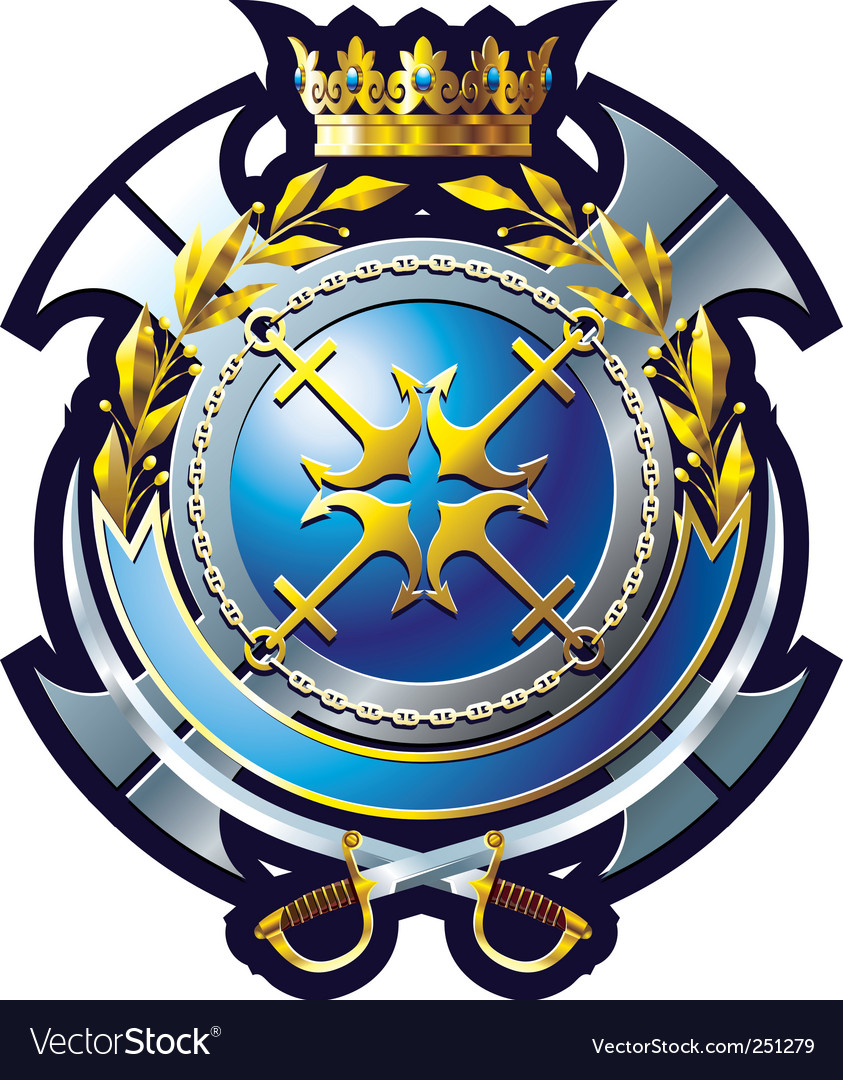 Navy emblem Royalty Free Vector Image - VectorStock