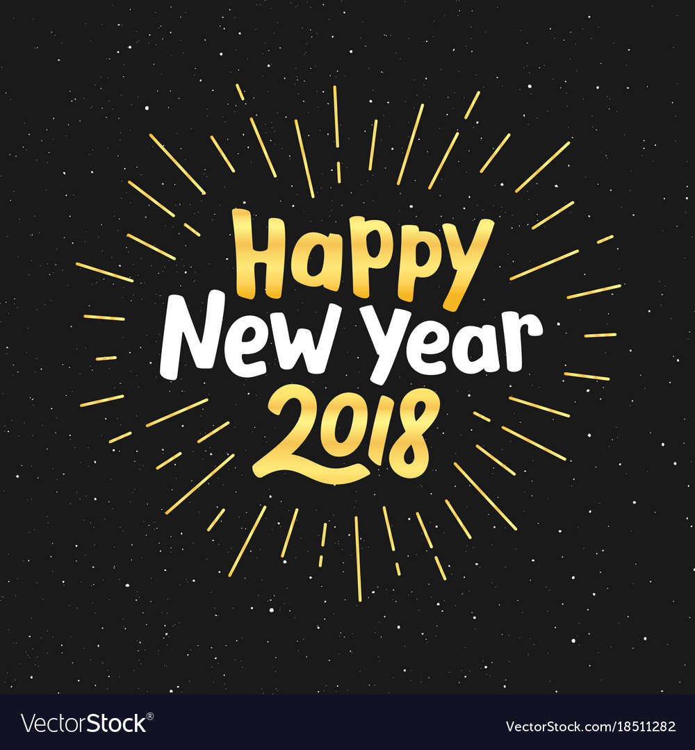 happy new year 2018 card