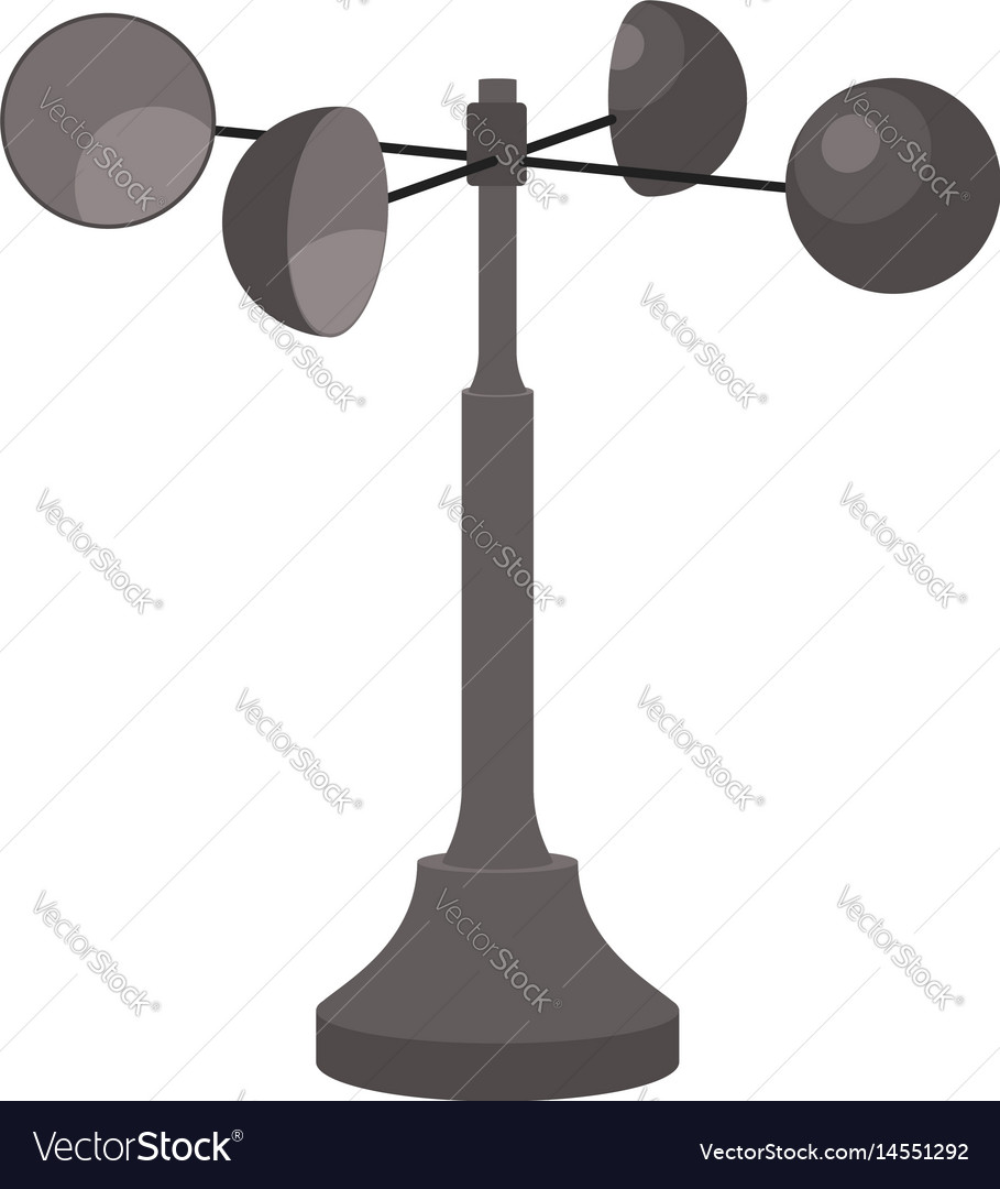Anemometer icon cartoon style Royalty Free Vector Image