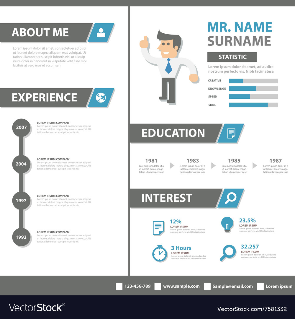 resume Smart Resume smart creative resume business profile cv vitae vector image