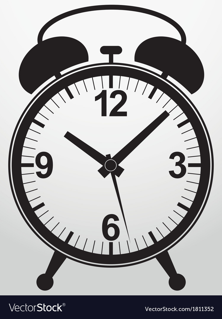 Alarm clock app icon Royalty Free Vector Image