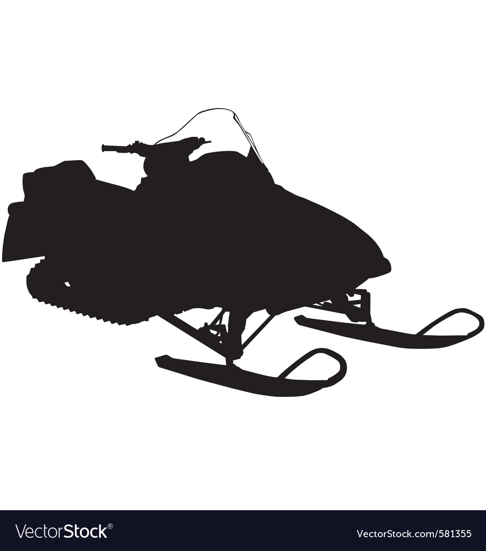 Download Snowmobile silhouette Royalty Free Vector Image