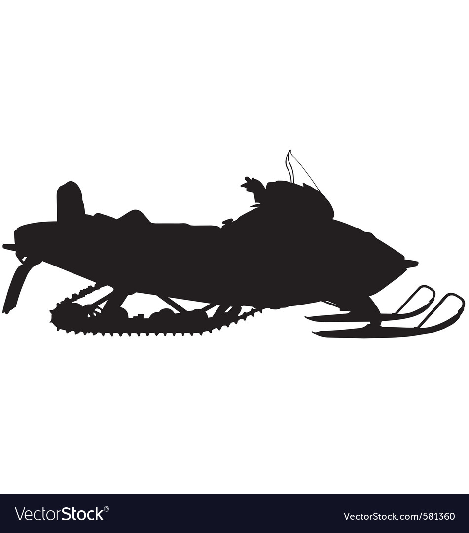 Download Snowmobile silhouette Royalty Free Vector Image