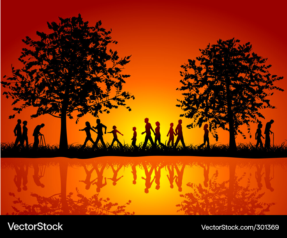Nature silhouette Royalty Free Vector Image VectorStock