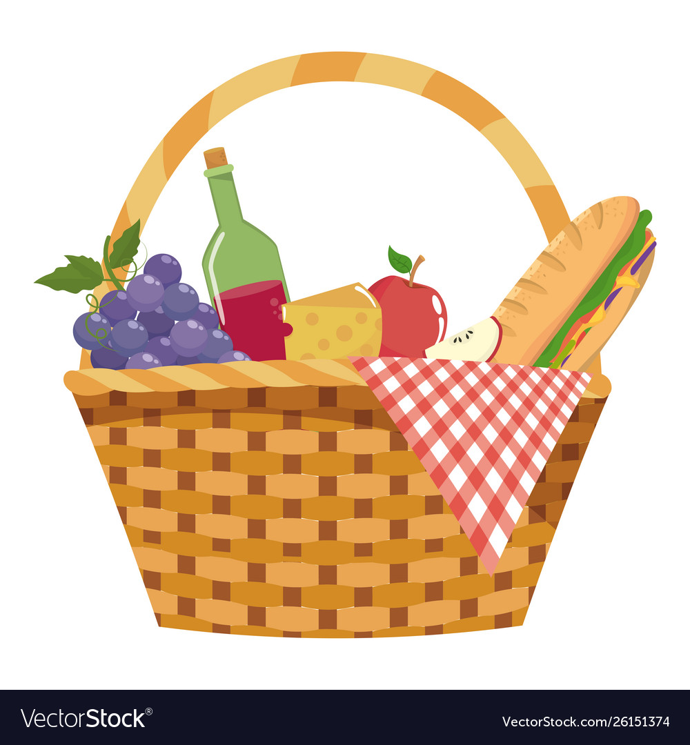 Isolated picnic basket design Royalty Free Vector Image