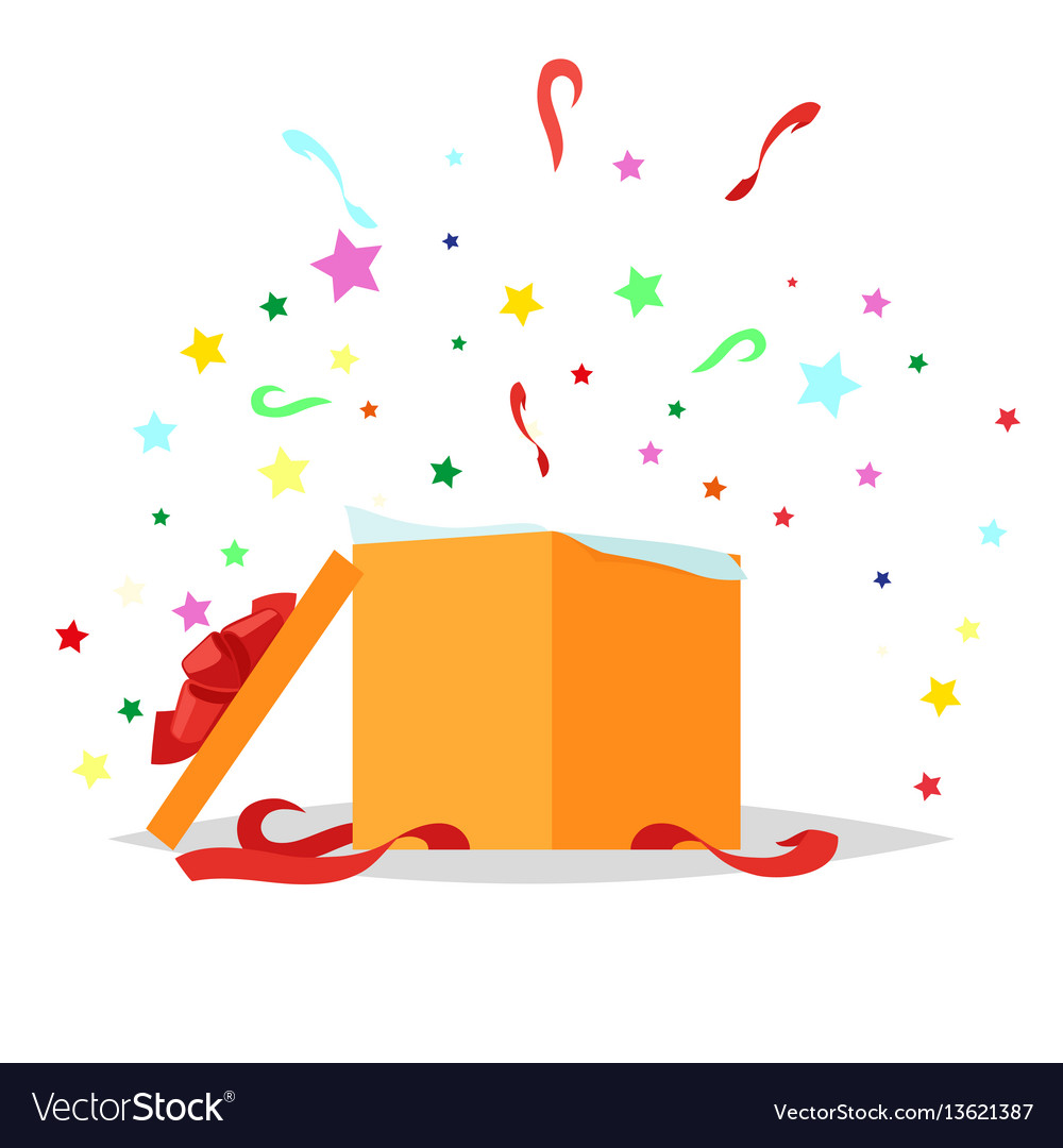 Open gift box holiday collection Royalty Free Vector Image