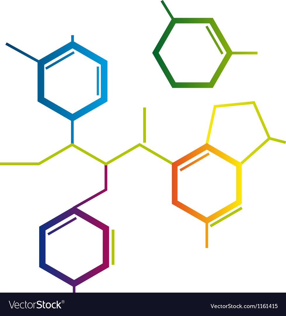 Abstract Chemical formula Royalty Free Vector Image