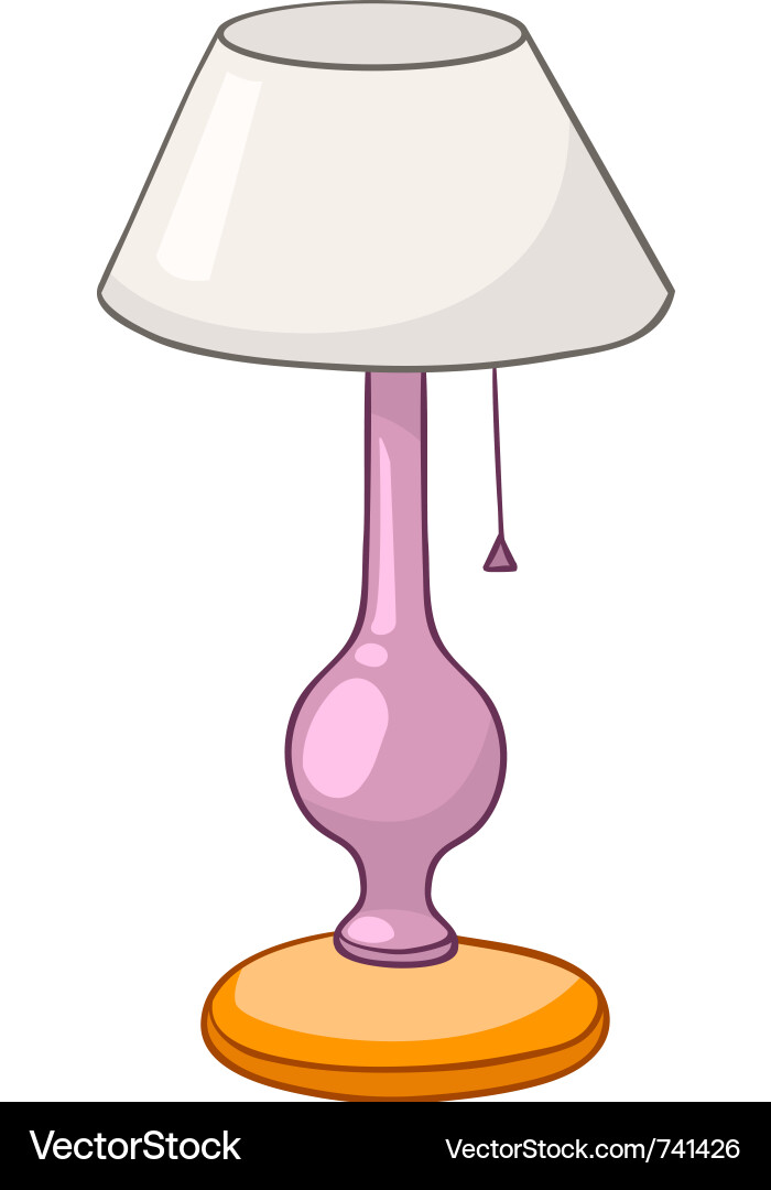 Cartoon home lamp Royalty Free Vector Image VectorStock