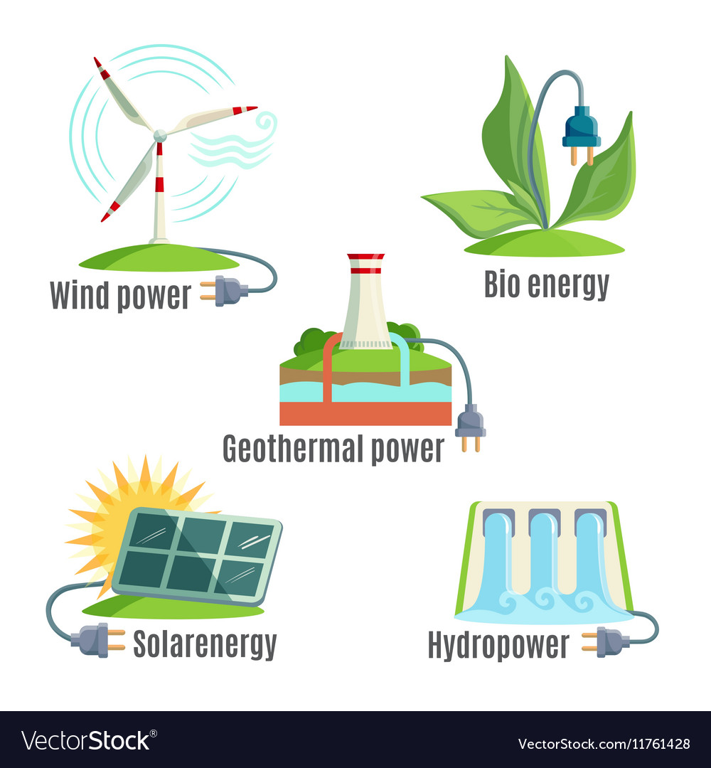 Alternative Energy Source Set Royalty Free Vector Image Alternative Energy Source Set Royalty Free Vector Image