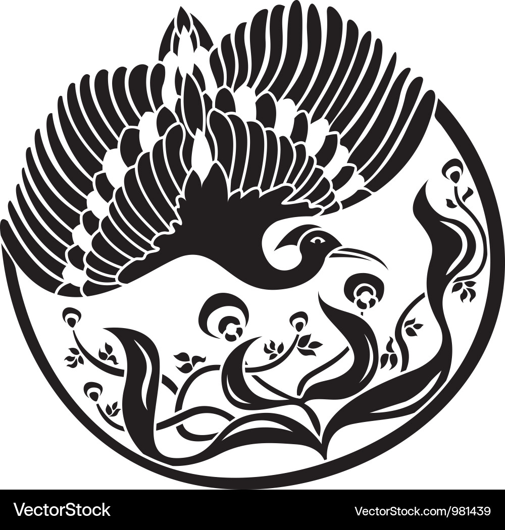 Bird stencil Royalty Free Vector Image VectorStock