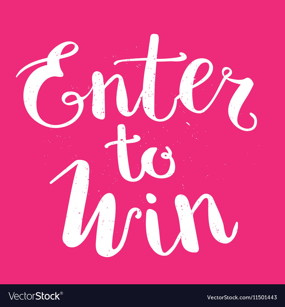 enter to win sign